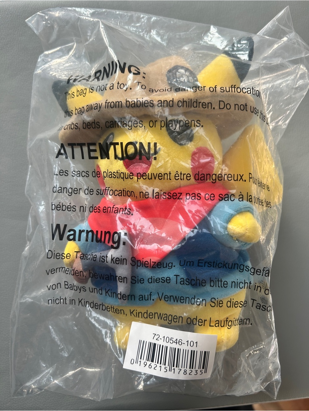 *RARE* Excavator Pikachu Pokemon Fossil Museum Stuffed Pokemon Center Plush